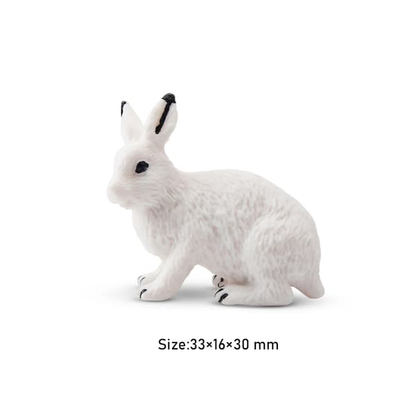 Howling Arctic Wolf Legetøjsfigur - Mini Polar Dyremodel til børn, kageindretning og gaver ML00101