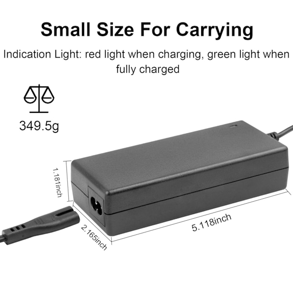 42V 2A Hurtigoplader batterilader til el-scooter elcykel batterilader