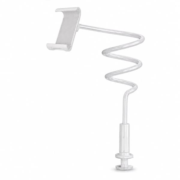 128 cm 360° fleksibel telefonholder stativ klemmemontering til iPhone Samsung 3,5-6,7" enheder White-Tab128cm