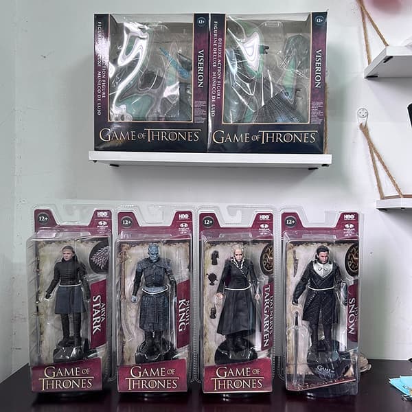 Jon Snow, Night King, Daenerys Action Figures - Viserion & Rhaegal Black Ice Dragon-modeller E Size with box