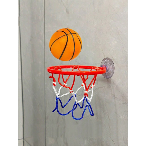 Minibasketset för barn med solid gummiboll för bordsskjutspel Yellow