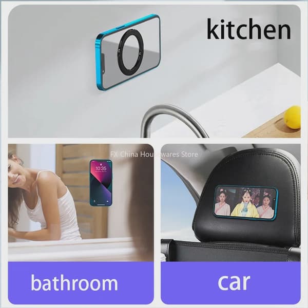 Magneettinen puhelimen pidike – Monipuolinen ja kätevä puhelinteline Black 1pcs Type1