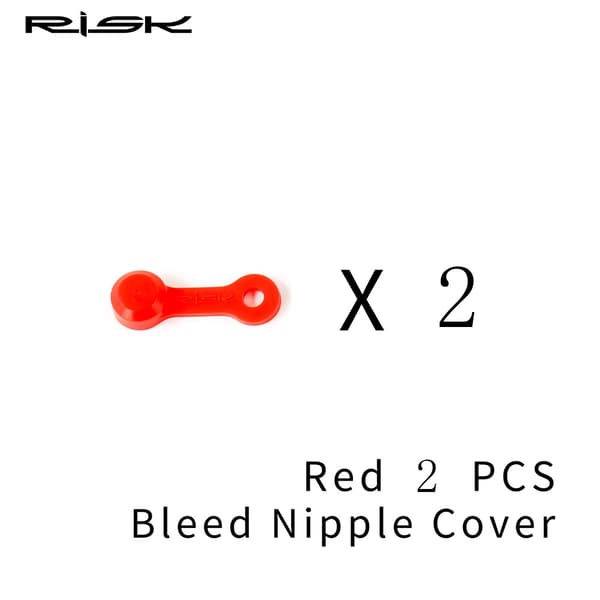 RISK Kiselgel MTB Cykel Luftningsnippel Dammkåpa Set För XT Oljeskivbromsklämma 2pcs-Black