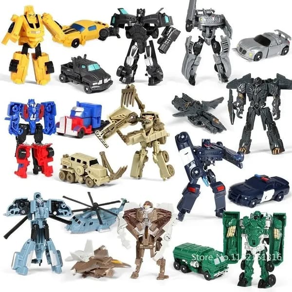 2-i-1 Mini Transformation Robot Billeksak för barn - Action Figur Present & Deformerad modell Model 2
