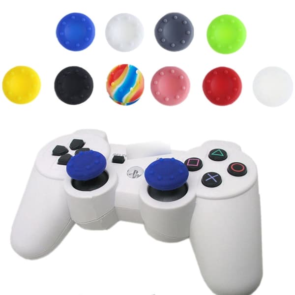 2 stk. til PS3 PS4 XBOX 360 gummi silikone hætte analog controller silikone hætte dæksel thumb stick greb joystick hætter tilbehør green