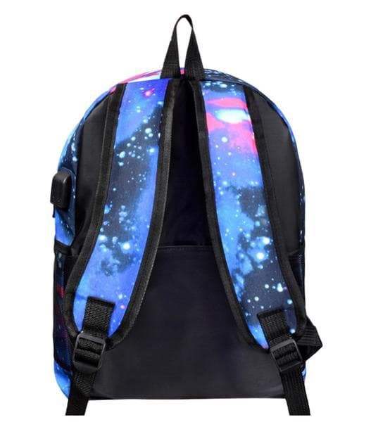 Fortnite Backpack - Waterproof School Bag with USB and Headphone Jack Blue