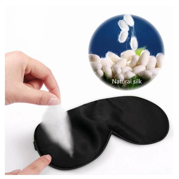 DRØMMASK ØJENMASK 100% SILKE SORT