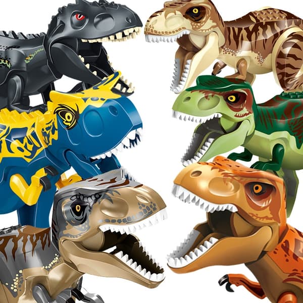 Jurassic Dinosaur Building Blocks -sarja: T-Rex, Raptor, Triceratops & Indominus Rex -figuurit Dinosaur 39