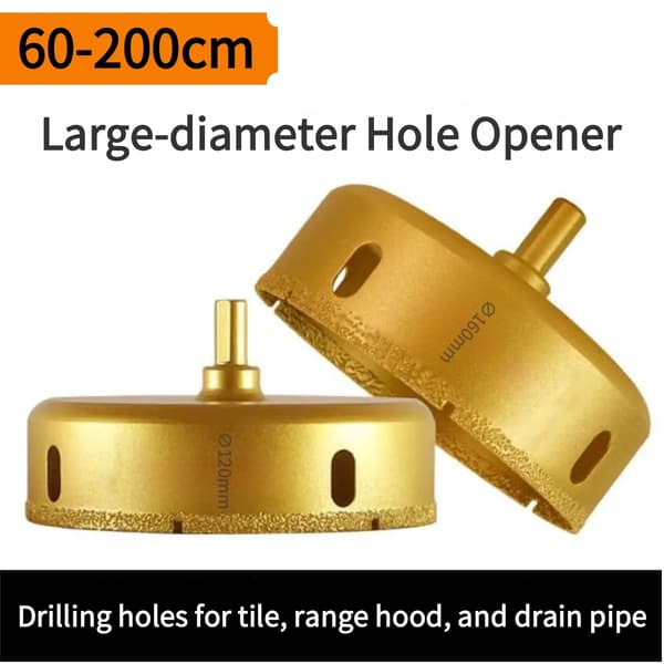 1-delt 60-200 mm højkvalitets diamantkornbelagt borehoved til fliser, marmor, glas, keramik, hulsav 90 mm