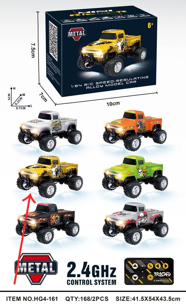 1:64 Speed ​​​​Mini terrängfjärrkontroll Billegering Cool belysning Stötdämpning Bordsdator Tävlingsleksak Liten present Blue Beetle