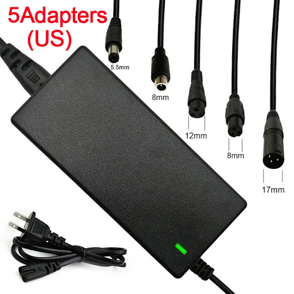 Universal 42V 2A Lithium Batteri Oplader Balance Cykel El-Scooter Strømadapter
