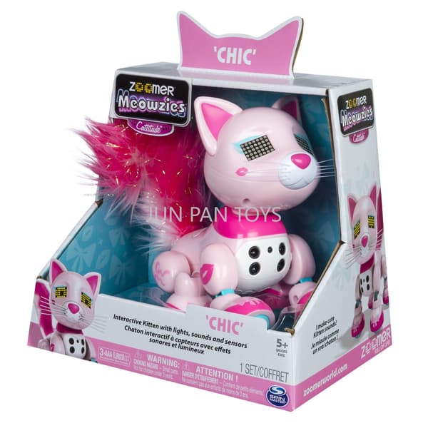 Interactive Zoomer Meowzies Kitten Patches - Viola, Chic, Arista, Lucky Tiger med lys og lyde 4