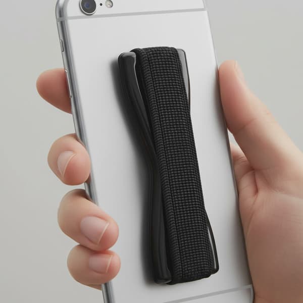 Bärbar elastisk telefonrem med svart bas Universalhållare för smartphone och surfplatta 1 Pcs
