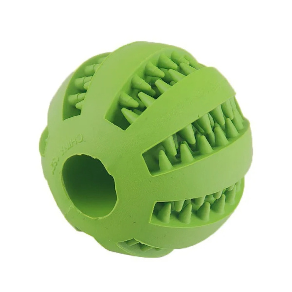 Hundelegetøjsbold, giftfri bidresistent legetøjsbold til hunde, hvalp, kat, hundefoder, godbidsfoder, tyggetandrensende bold red Size 2.75 inch