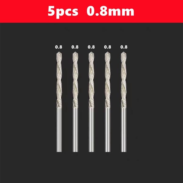 5/10-delt diamantbelagt bor 0,8 mm-4,0 mm mikro HSS spiralbor til fliser, sten, marmor 5 pcs  1.8 mm