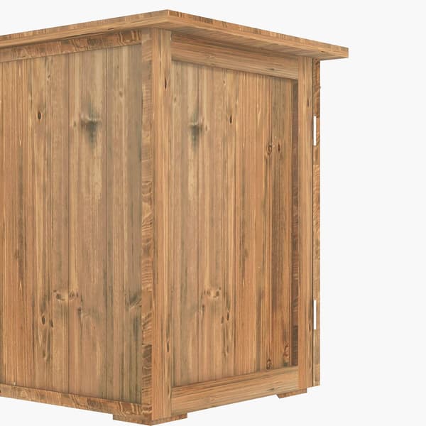 Træskur til udendørs brug med 2 magnetiske døre til værktøjsopbevaring 77x55x72 cm brun
