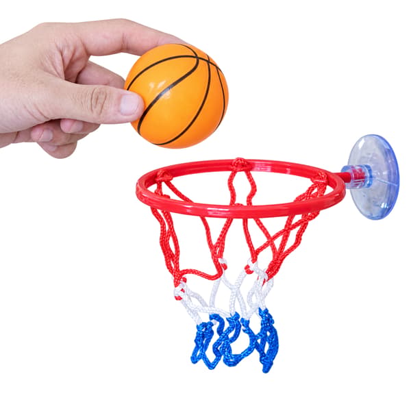 Minibasketballsæt til børn med massiv gummibold til bordskydespil Yellow