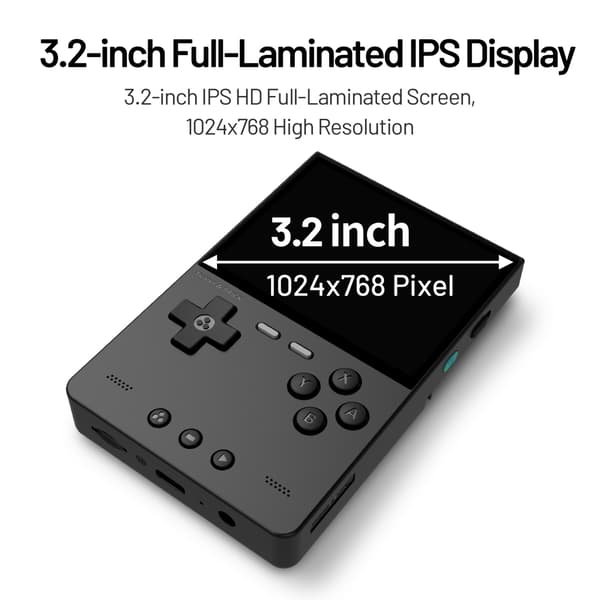 TRIMUI BRICK Handheld Game Console 3,2'' IPS-skärm A133P Linux System Trimui UI Metall Bakpanel Red 256G(17K Games)
