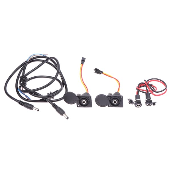 Elcykelopladerstik 36V/48V litiumbatteri DC 2.1/2.5 han-hunstik A6