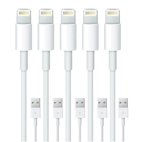 5PCS 2M Lightning laddare För iPhone Xs/ Max/X/8/7/6/5SE/5S iOS