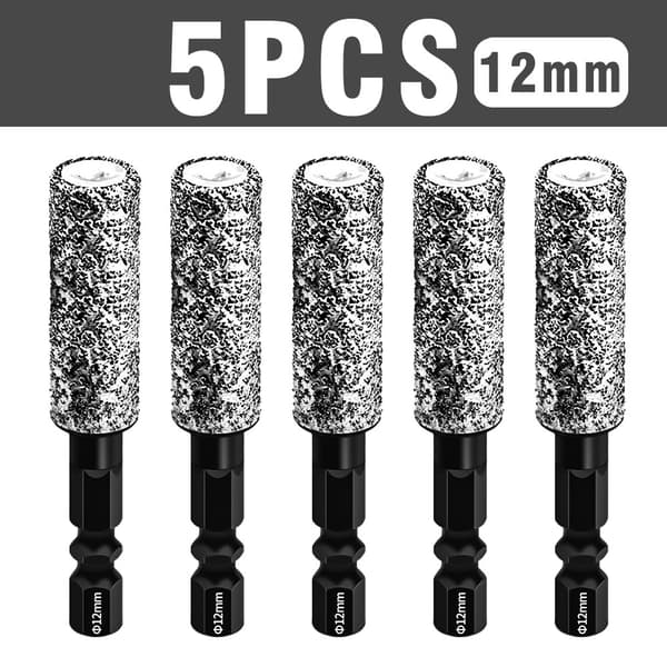 5 stk. 6-12 mm sekskantet skaft tør keramisk flise diamantbor marmor granit vitrificeret flise hul 5 pcs  8 mm