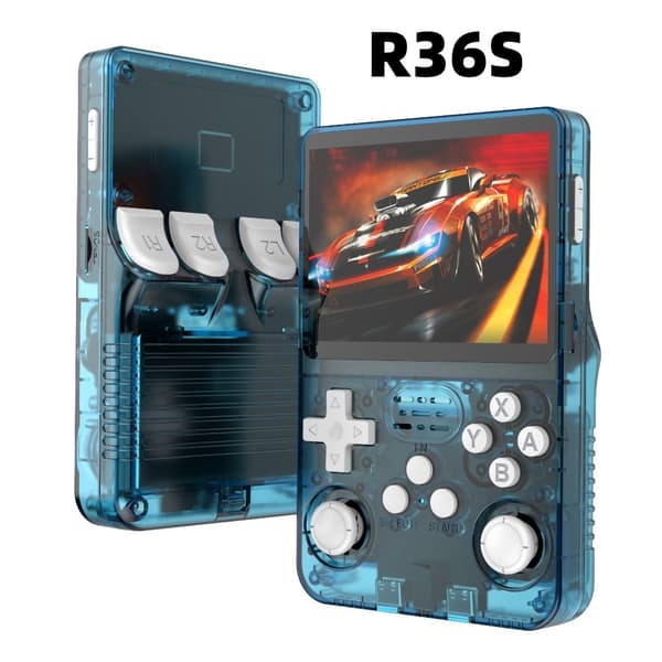 R36S Retro Handhållen Videospelskonsol Linux System 3,5 tums IPS-skärm R35s Plus Portable Pocket Yellow 64G