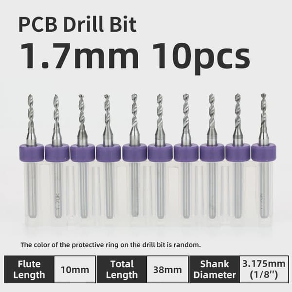 LUFEICNC 10-delte 1,1-2,0 mm mikro-PCB-borehoveder i wolframstål til printkort PCB 1.9 mm 10 pcs
