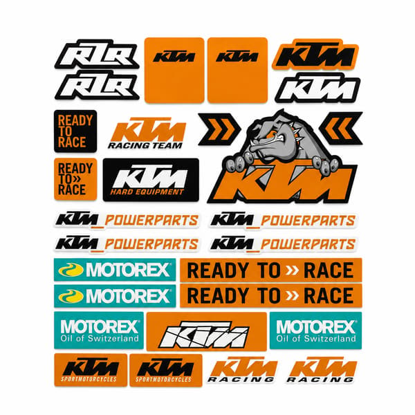 Vinyyli Ktm-tarrat Moottoripyörän logotarra Silver