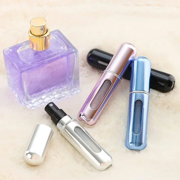 Mini genopfyldelig parfume sprayflaske 5ml/8ml rejsestørrelse 8ml-Matte Rose Red