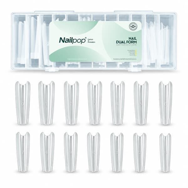 Nailpop Dual Forms -kynsienpidennysgeeli sandwich-järjestelmäsetti 70/140 kpl SWB-006-70