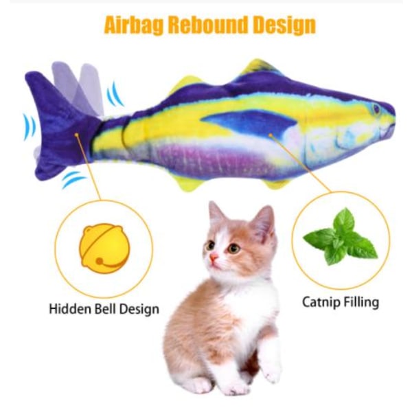 kattelegetøj Manuel airbag Twisting Fish Simulation Fish