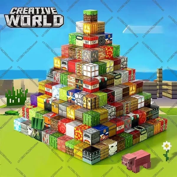 Magnetiska byggklossar för barn 3+ - STEM sensorisk leksak för kreativa gör-det-själv-modeller random 40 pcs cube