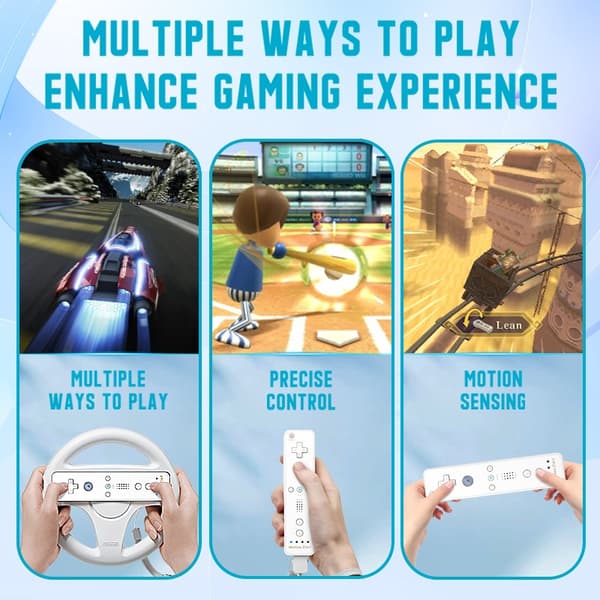 Kontroller för Nintendo Wii 2 i 1 vänster höger kontroll valfri Motion Plus-sats spelfjärrkontroll joystick trådlös gamepad 2Set-blue Without Motionplus