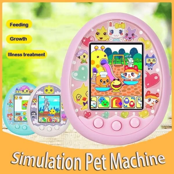 Värinäyttö Tamagotchi Virtual Pet Game - Interaktiivinen taskulelu lapsille ja tytöille Pink