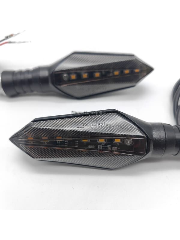 12V-72V Universell Vattentät LED-Blinker Vänster Höger Blinker för Elscooter 1 PC