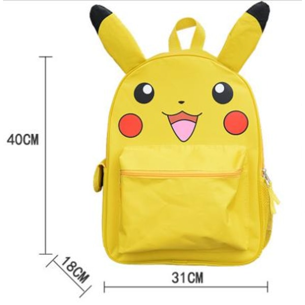 Pokemon Pikachu Rygsæk skoletaske - PIKA PIKA Yellow