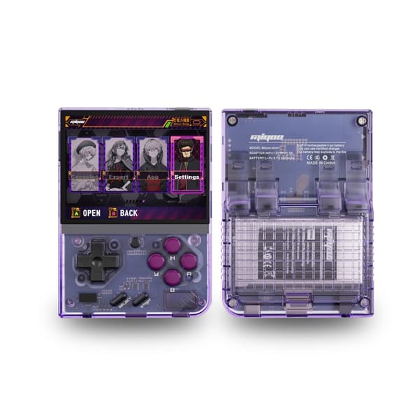 MIYOO Mini Plus Bärbar Retro Handhållen Spelkonsol 3,5-tums IPS HD-skärm Barnpresent Linux System purple T 64G