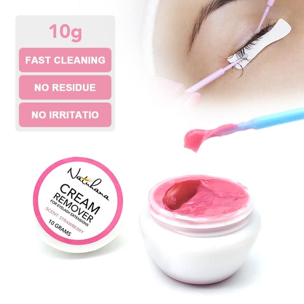 NATUHANA Øjenvippelimfjerner Hurtig aflæsningsadhæsive Professionel cremefjerner til øjenvipper de pestaña Makeup Tools 10g - Original