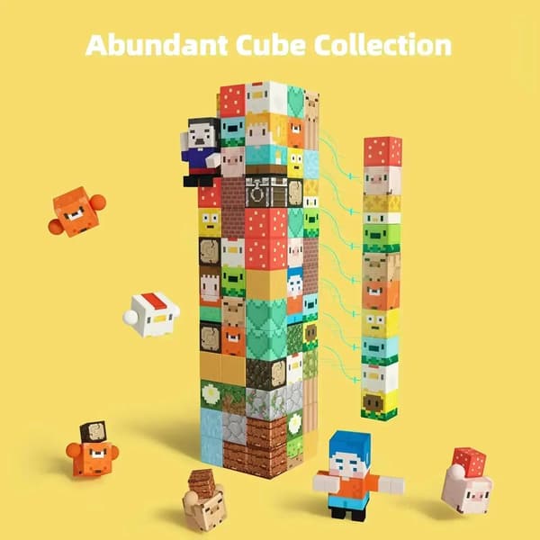Magnetiske byggeklodser til børn 3+ - DIY-magnetterninger til drenge og piger - sansegaver random 100 pcs cube