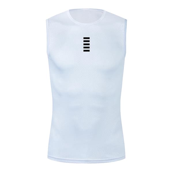 Reflekterande vit cykelunderställ snabbtorkande tight väst med hög elasticitet White 2 Size S