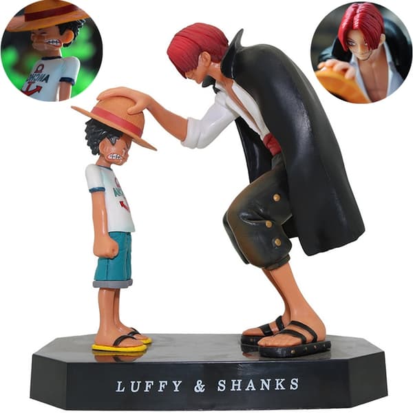 17 cm One Piece Luffy & Shanks actionfigur - Monkey D. Luffy samlerobjekt dukkelegetøj without box model 33