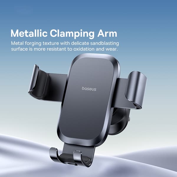 Baseus Metal Gravity Bilholder Luftventilatorstativ til iPhone Xiaomi Samsung Huawei Realme Black