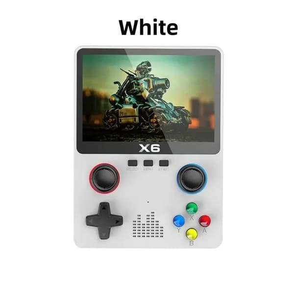 NY X6 Game Console Retro Video Game Console 3,5'' IPS-skärm Bärbar handhållen spelspelare Klassiska Black