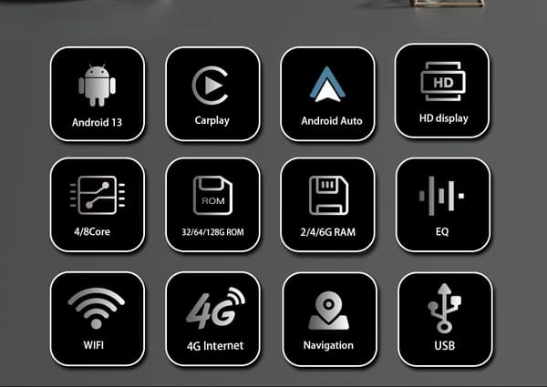 11,5-tommer skærm diamant 2K Android 13 bilradio 2Din multimedieafspiller dobbeltknap bilafspilning Android automatisk GPS billyd 2G 32G CAM