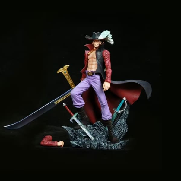 28 cm Dracule Mihawk One Piece Figur - PVC model statue til samlere og gaver no box