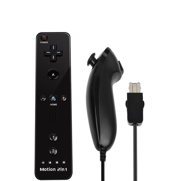 Kontroller för Nintendo Wii 2 i 1 vänster höger kontroll valfri Motion Plus-sats spelfjärrkontroll joystick trådlös gamepad 2Set-red With Motionplus