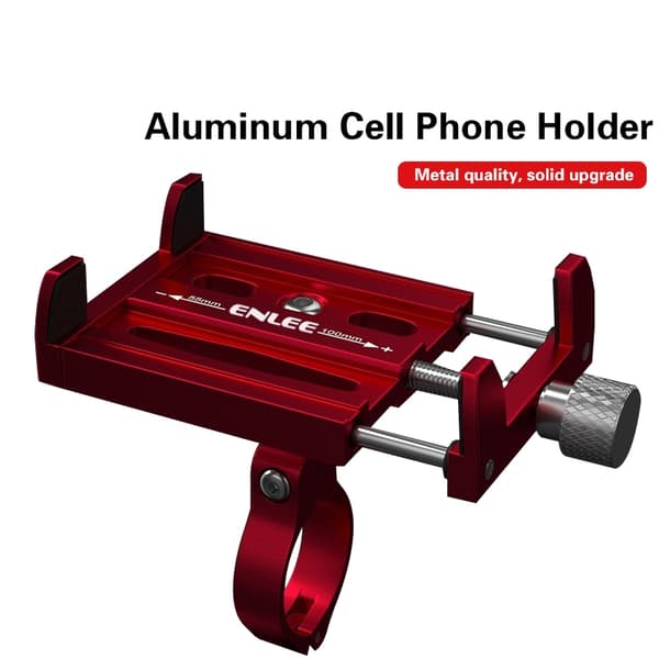 Stötsäkert halkfritt aluminiumfäste för cykeltelefon för cykelnavigering red