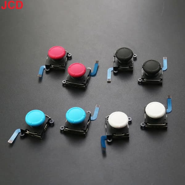 Original Ny 1 Stk Blå Sort Rød Farve Joycon Joystick Til Nintendo Switch/NS Lite/OLED Controller 3D Joystick Venstre og Højre D white Bundle For 1 piece