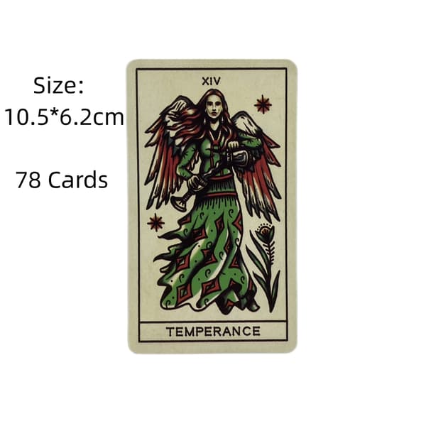 Tatuering Tarotkort Divination Deck Engelska versioner Edition Oracle Board Spela INK Bordsspel för fest TT176