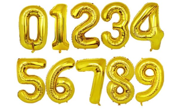 90CM SIFFERBALLONG GULD och Silver METALLIC Gold Guld-8